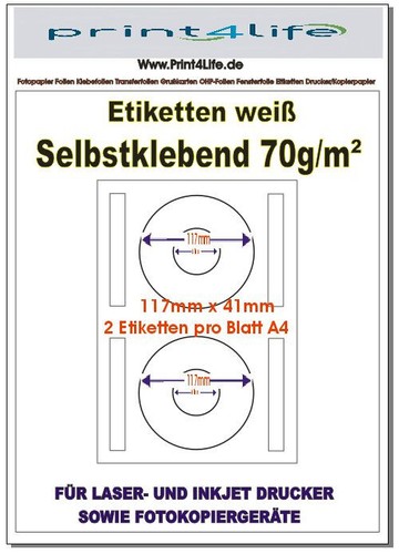 Dvd etiketten 117 41mm - etiketten, 117/41mm