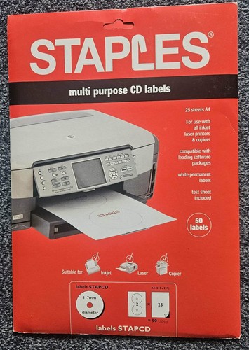 Staples dvd etiketten - 50, cd